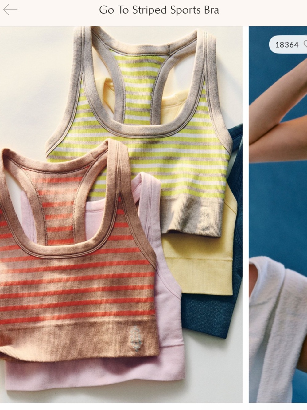 FP Movement Go To Striped Sports Bra